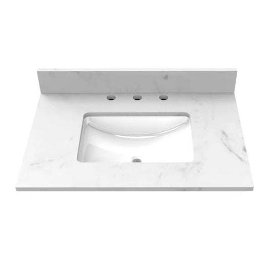 Vanity Top with Sink and 3 Faucet Holes