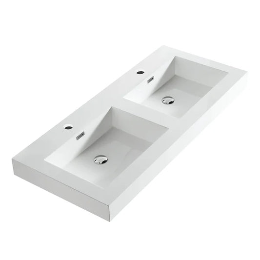 Double Vanity Top with Sink Faucet Holes